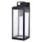 Vaxcel Kinzie 1 Light Dusk to Dawn Black Outdoor Wall Lantern Clear Glass T0567 - alternate 1
